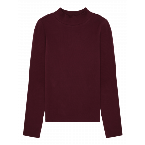 KCA Organic Cotton High Neck Rib Blouse Fig