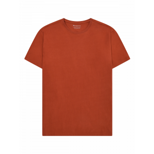KnowledgeCotton Apparel Basic t-shirt Burnt Brick