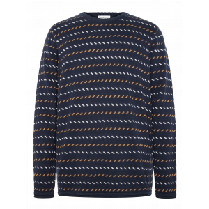 Knowledge Cotton Apparel Jacquard Knit night sky