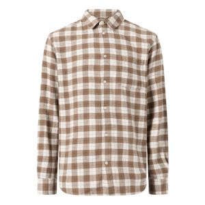 Knowledge Cotton Apparel ,Herren Hemd, Checkered Shirt beige check