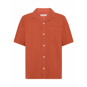 KnowledgeCotton Apparel Structure shirt burnt brick