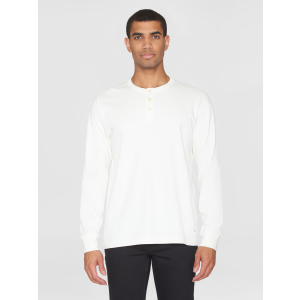 Knowledge Cotton Apparel Henley Egret