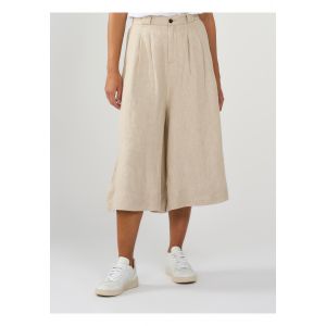Knowledge Cotton Apparel Natural linen baggy shorts light feather gray