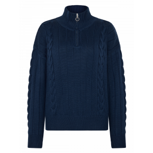 Knowledge Cotton Apparel Merino Half Zip Neck RWS