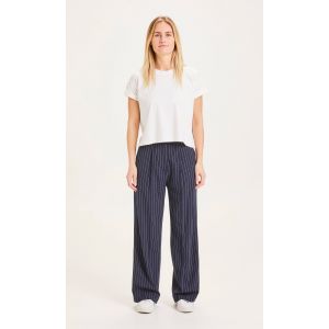 KnowledgeCotton Apparel POSEY pin strip wide pants