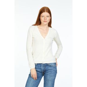 LES RACINES DU CIEL MERI BUBBLE CARDIGAN white