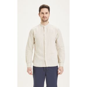 KnowledgeCotton Apparel LARCH linen shirt Light feather gray