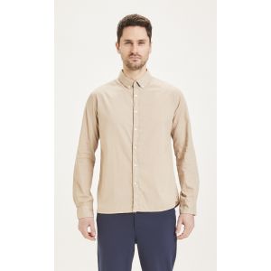 KnowledgeCotton Apparel LARCH cord shirt gray