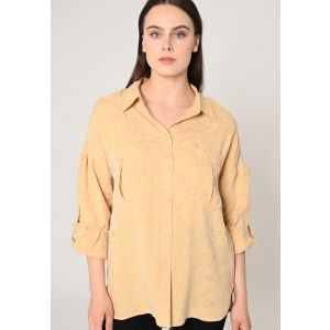 Lovjoi Blouse MANTARI MOIRE TENCEL™ brown sugar