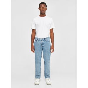 Knowledge Cotton Apparel OAK regular straight denim jeans bleached  stonewash REBORN™