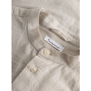 Custom-fit-linen-stand-collar-shirt-GOTS-Vegan-Light-feather