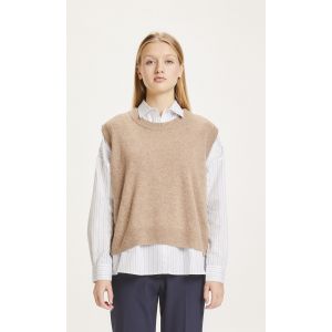 Damen-Weste-Lambswool-vest-Kelp-melange-Main