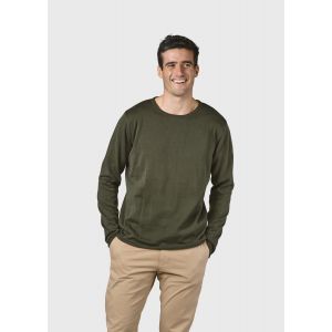 Klitmøller Collective Herren Pullover Noah olive aus Biobaumwolle