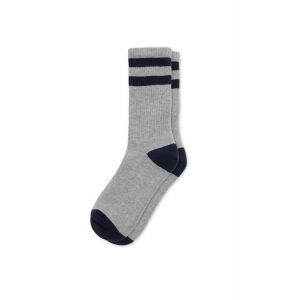 KLITMØLLER COLLECTIVE Contrast cotton sock light grey/navy