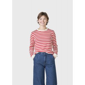KC3740-Womens-basic-stripe-merino-knit-Cream-red-Extra-0