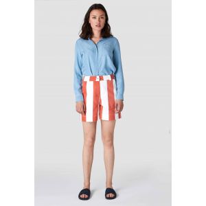 Kings of Indigo Shorts Bangja printed burnt orange