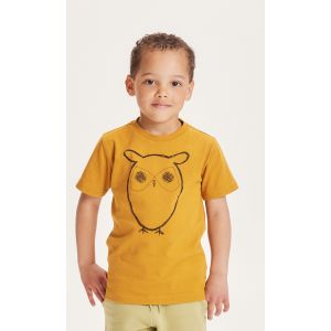 Knowledge-Cotton-Apparel-OWL-Tee-inca-gold-1