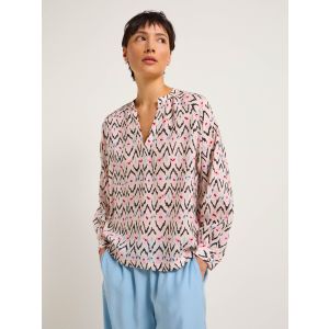 LANIUS Bluse mit Kräuseln ikat natural