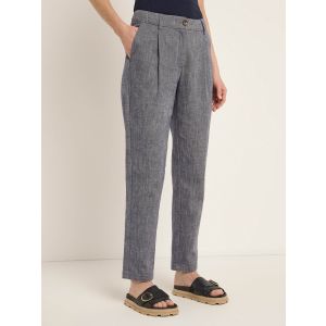 LANIUS_125_14206-591-dark-blue-melange-34_Hose-mit-Bundfalte