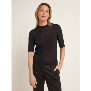 LANIUS Stehkragenshirt black