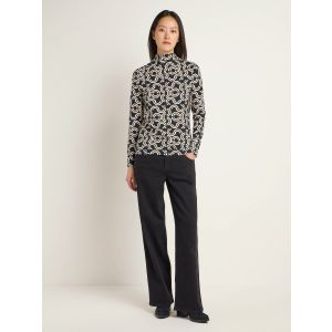 Lanius Stehkragenshirt OCS print simple circle black