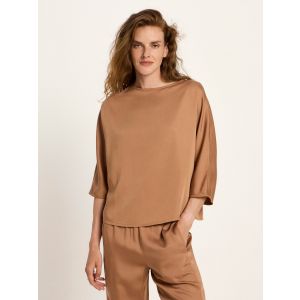 LANIUS 3/4 Arm Bluse aus Tencel™ cinnamon