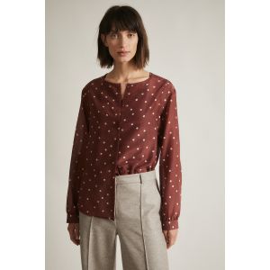 Lanius Bluse Print Pretty Dots chocolate