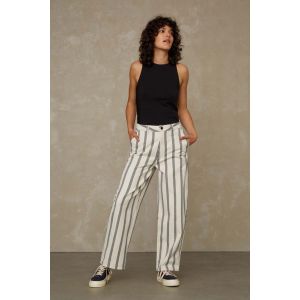 Kings of Indigo LEILA ecru stripe Hose aus recycelter Baumwolle